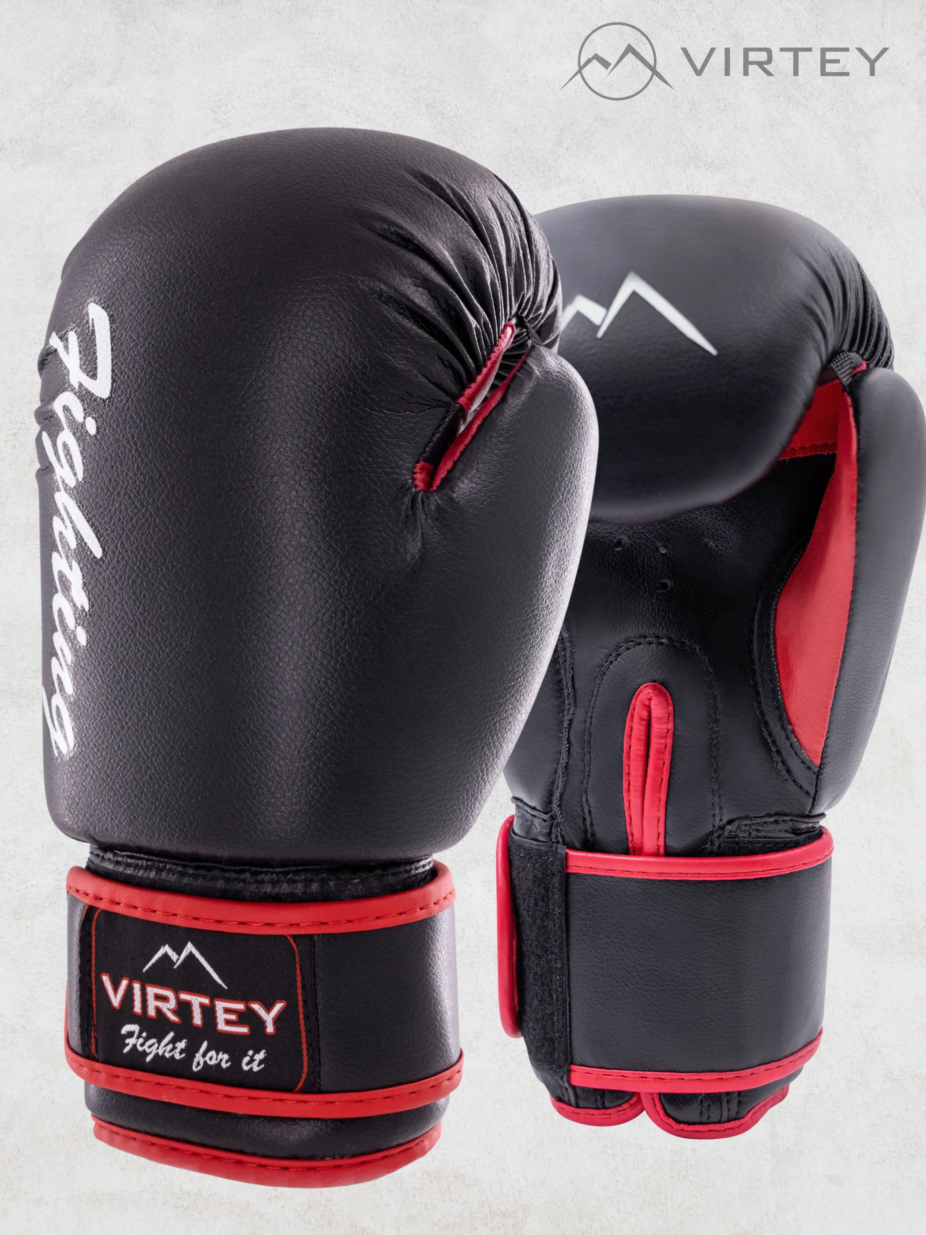 Перчатки боксерские Virtey 12oz BG16 Fighting красн.