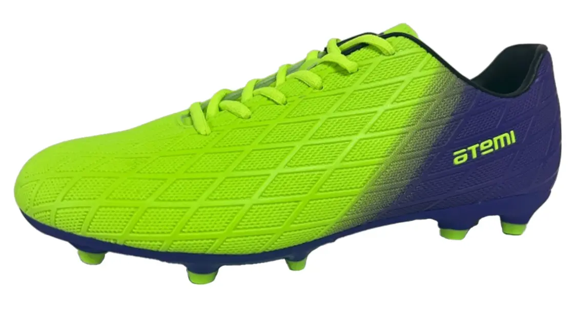 Бутсы шипованые ATEMI SBA-005 MSR KIDS (салат/фиолет)