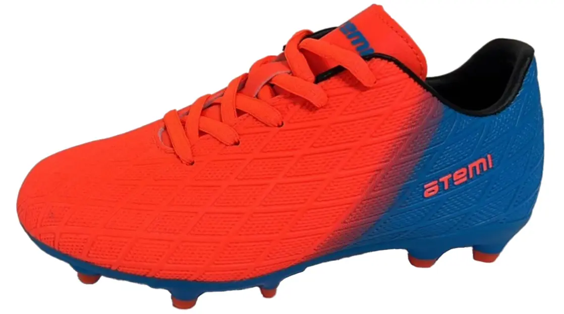 Бутсы шипованые ATEMI SBA-005 MSR KIDS (оранж/голуб)